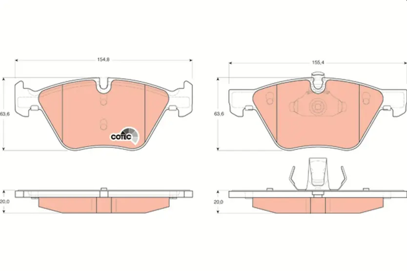 Brake Pad Set, disc brake | COTEC GDB1559