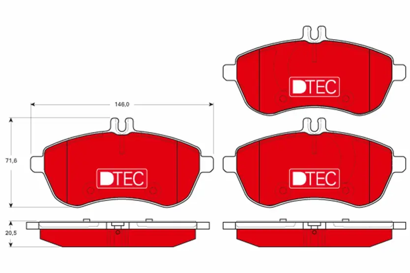 Brake Pad Set, disc brake | DTEC COTEC GDB1736DTE