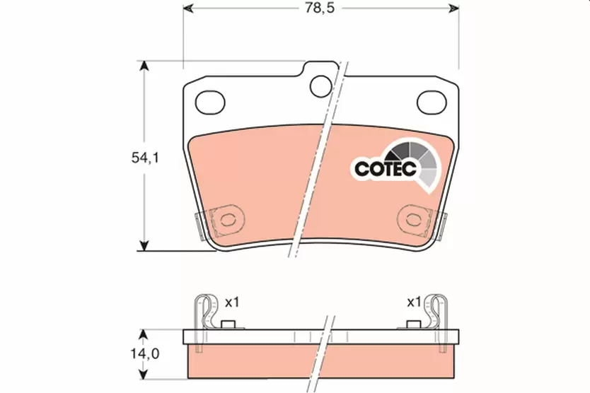 Kit pastiglie freno posteriore TRW GDB3279