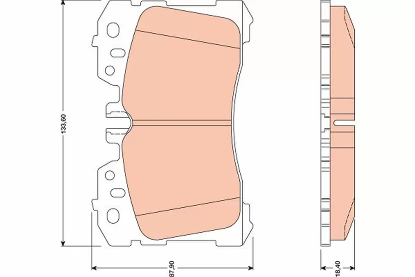 Brake Pad Set, disc brake GDB3473