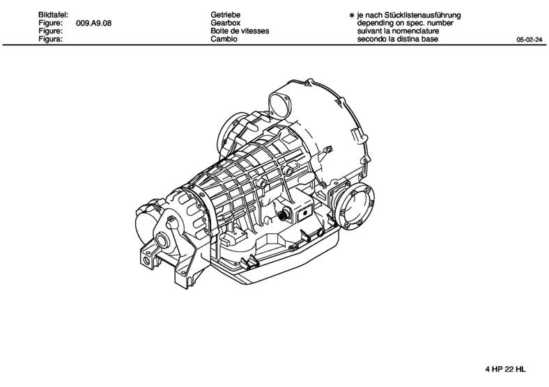 ZF-AUTOM.GEARBOX 4-SPEED | 4 HP 22 LONGITUDINAL 1043.075.005