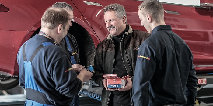 mechanics in workshop