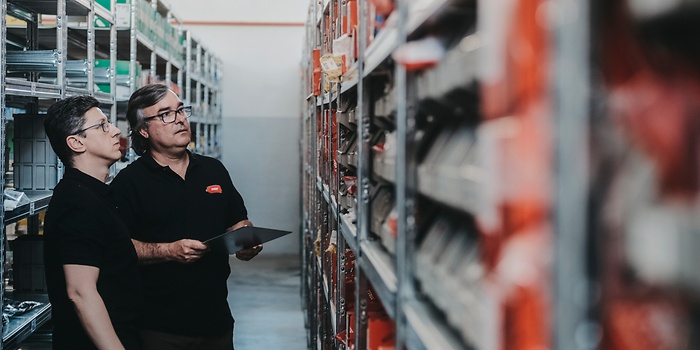 mechanics in warehouse