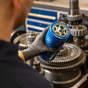 Man repairing with original parts