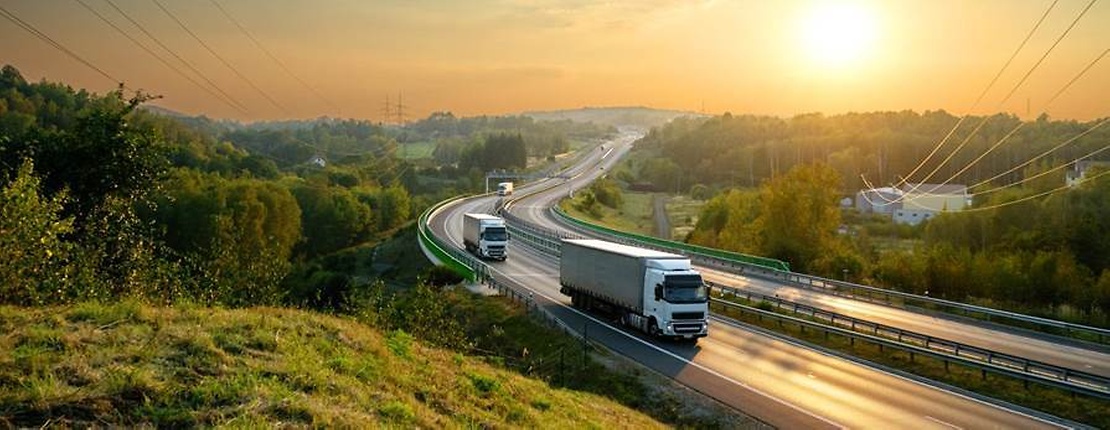 fleet truck on the road 