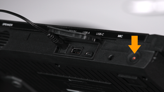 red power button LED