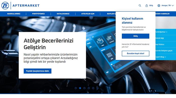 Click on Login to ZF Aftermarket Portal